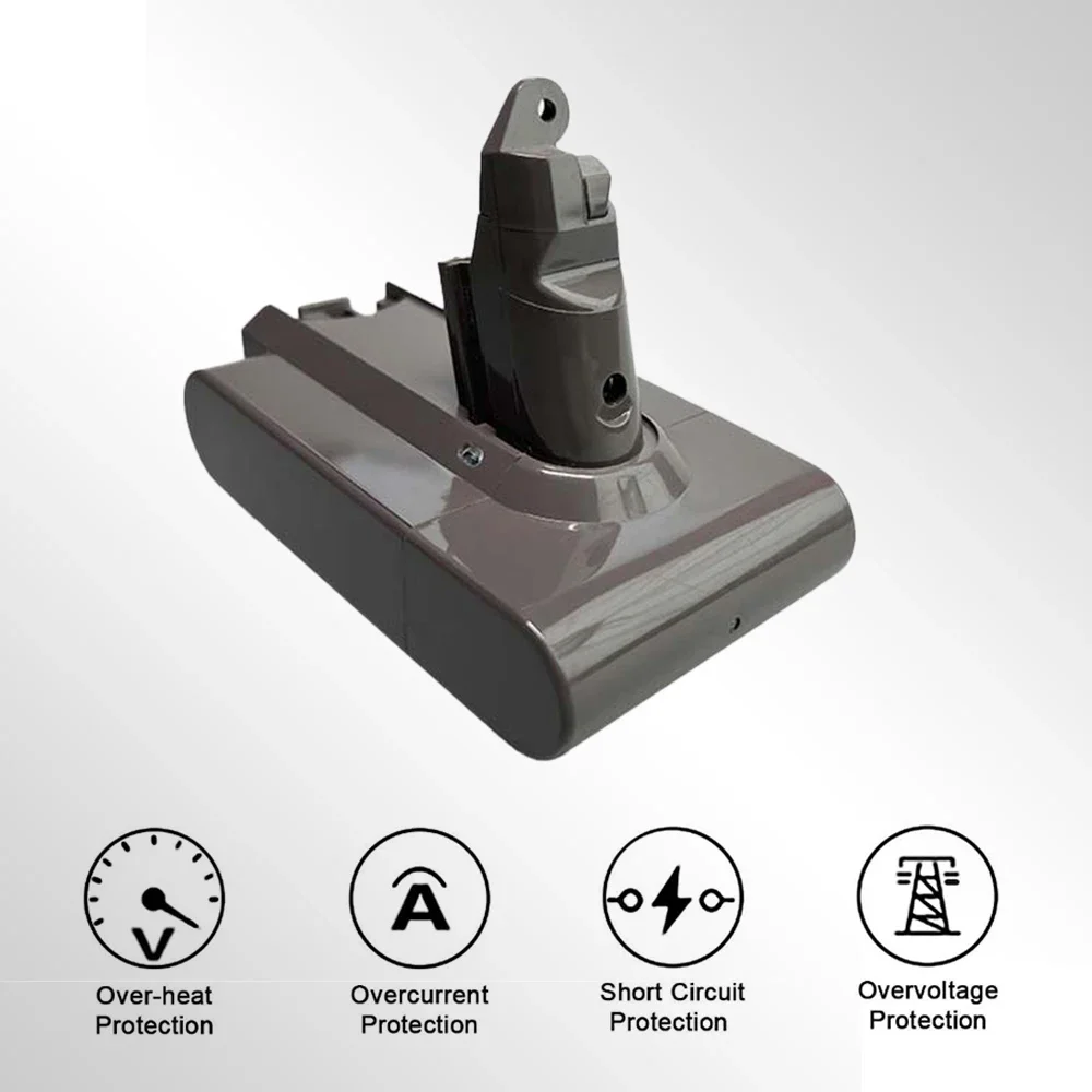 Аккумулятор V6 21,6 В 9800 мАч для пылесоса Dyson V6 DC58 DC59 DC62 650 770 880 SV03 SV04 SV05 SV06 SV07 SV09