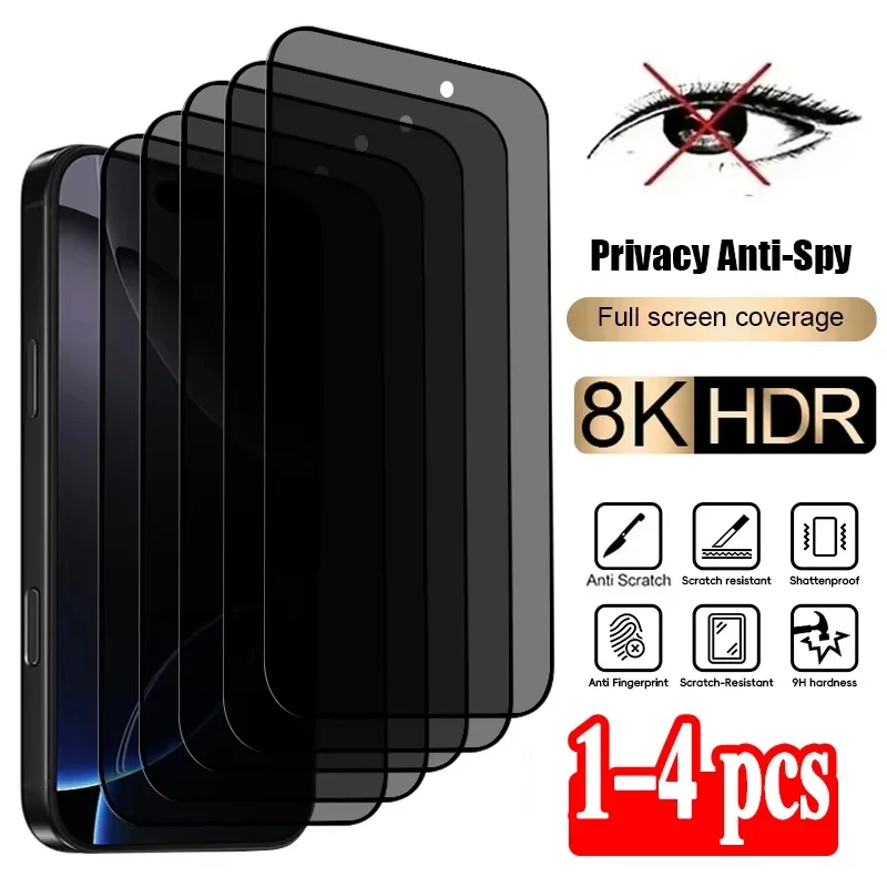 1-4PCS Anti Spy Tempered Glass For Samsung A57 A56 A37 A36 A35 A55 Privacy Screen Protector For Samsung A15 A16 A17 Cover Film