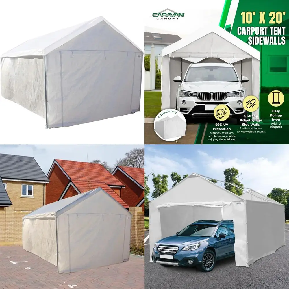 

Inflatable Garage Cover with Sidewalls for Outdoor Storage, White, Ideal for Carport Protection and Garage Shelter