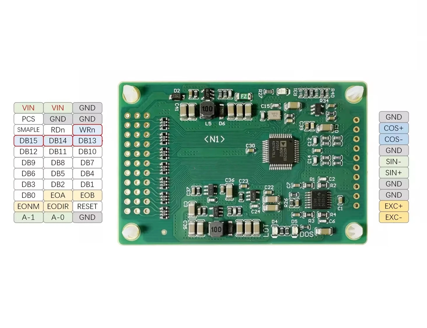 AD2S1210 resolver erwerb modul 16Bit drehgeber/RDC/unterstützung quadrature signal ausgang – Detail 2