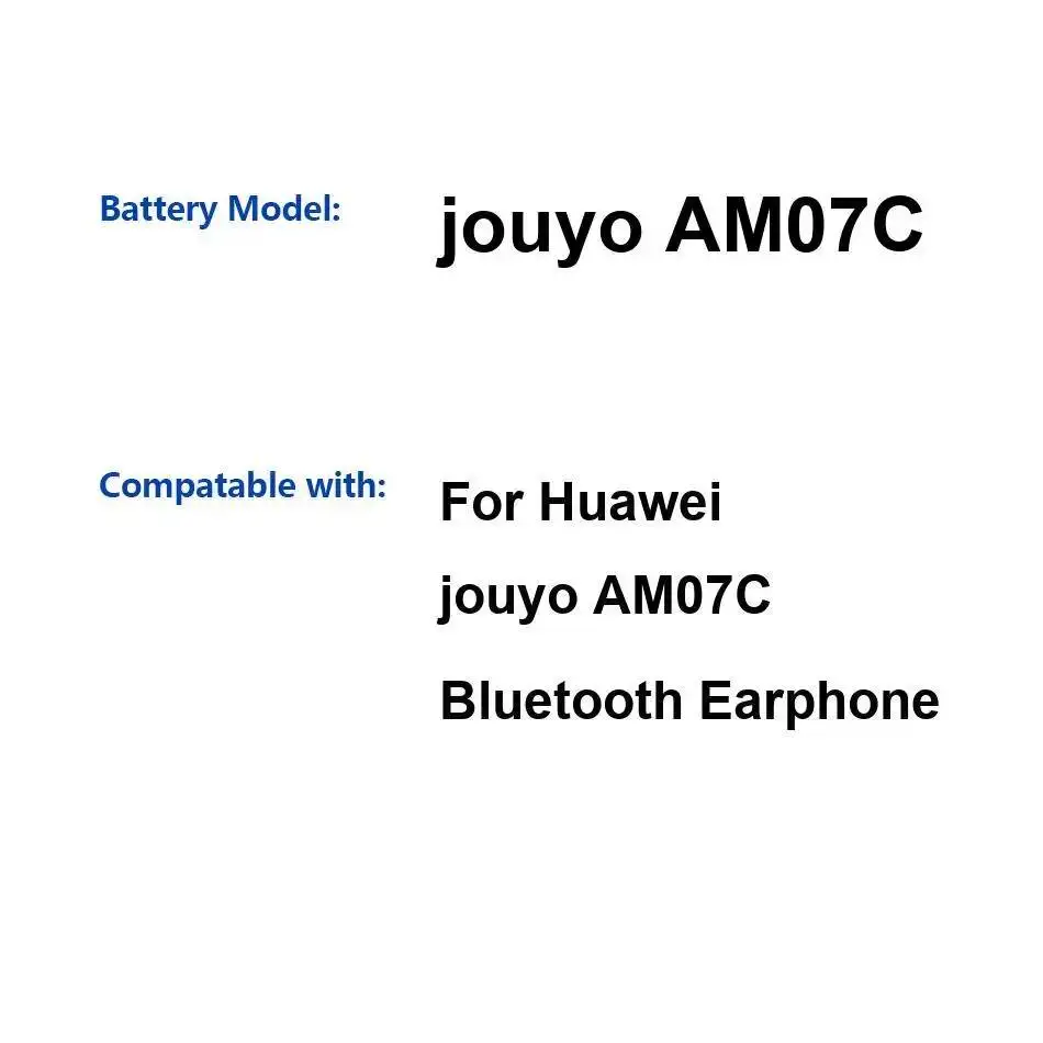 

Earphone Battery 100mAh Environmentally Friendly For Huawei Jouyo AM07C
