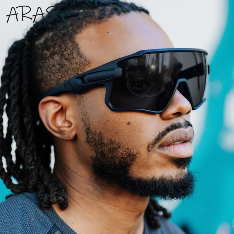 

Polarized Sports Cycling One-Piece Goggle Sunglasses Men 2025 Luxury Brand Oversized Windproof Sun Glasses Outdoor UV400 Eyewear