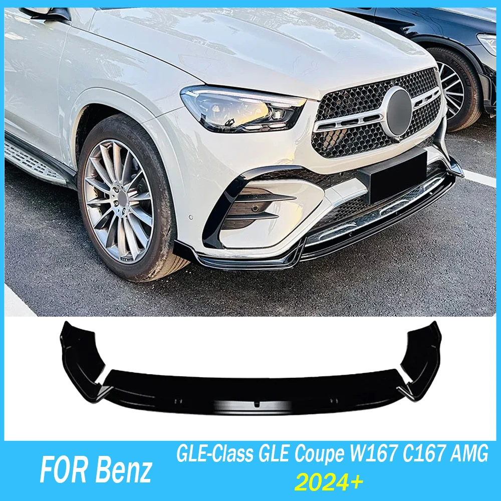 Car Front Bumper Lip Diffuser Spoiler Lower Blade Splitter For Mercedes Benz GLE-Class GLE Coupe W167 C167 AMG 2024+