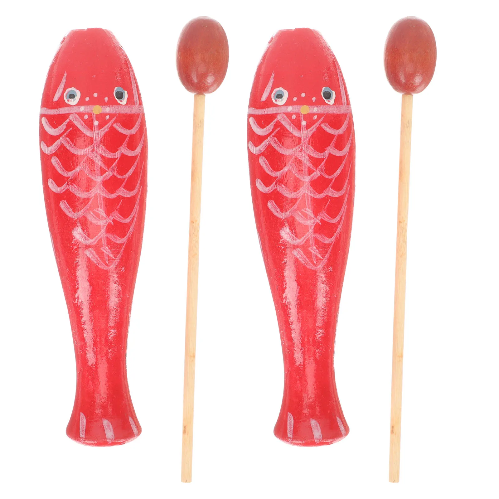 

Wooden Fish Toy Red Maracas Baby Percussion Instrument Educational Musical Plaything Kids Toy Durable Sturdy Long Life