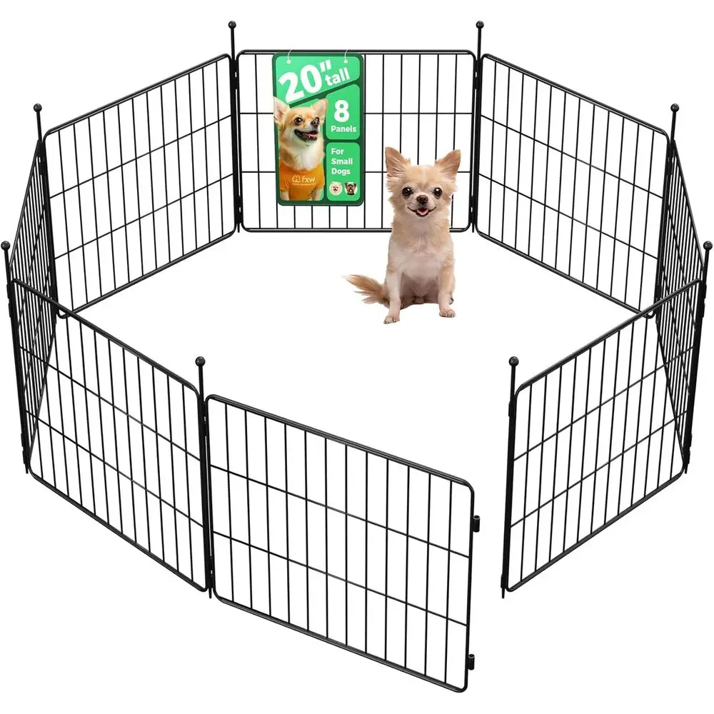 

Portable Expandable Dog Playpen for Outdoor and Indoor Use, Suitable for Puppies and Small Dogs, 8 Panels, 20-inch Height