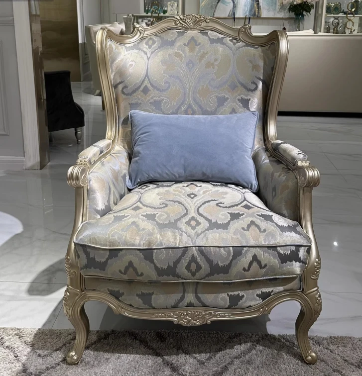 

Французский легкий роскошный бархатный диван, для высококачественного интерьера гостиной, резной каркас из массива дерева, комбинация 1 + 2 + 3 сиденья