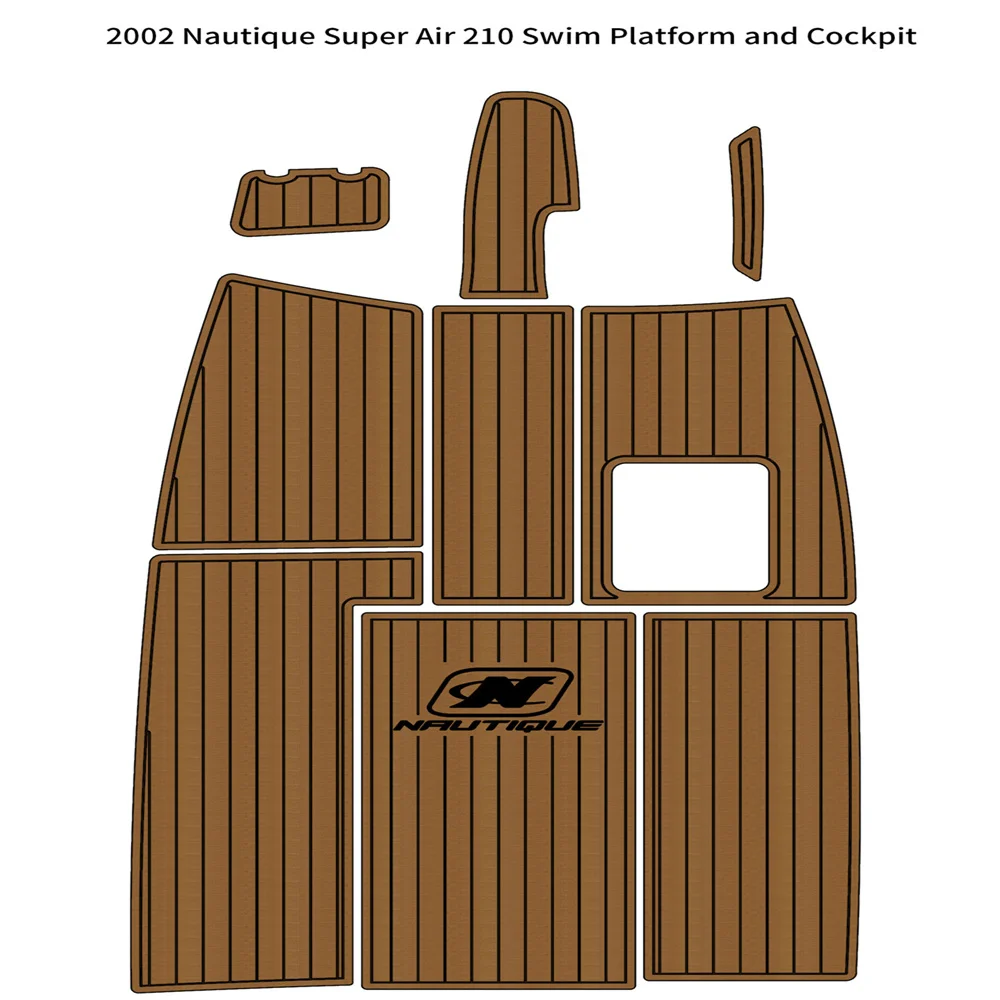 

Cockpit Pad Boat EVA Foam Faux Teak Deck Floor Mat For 2002 Nautique Super Air 210