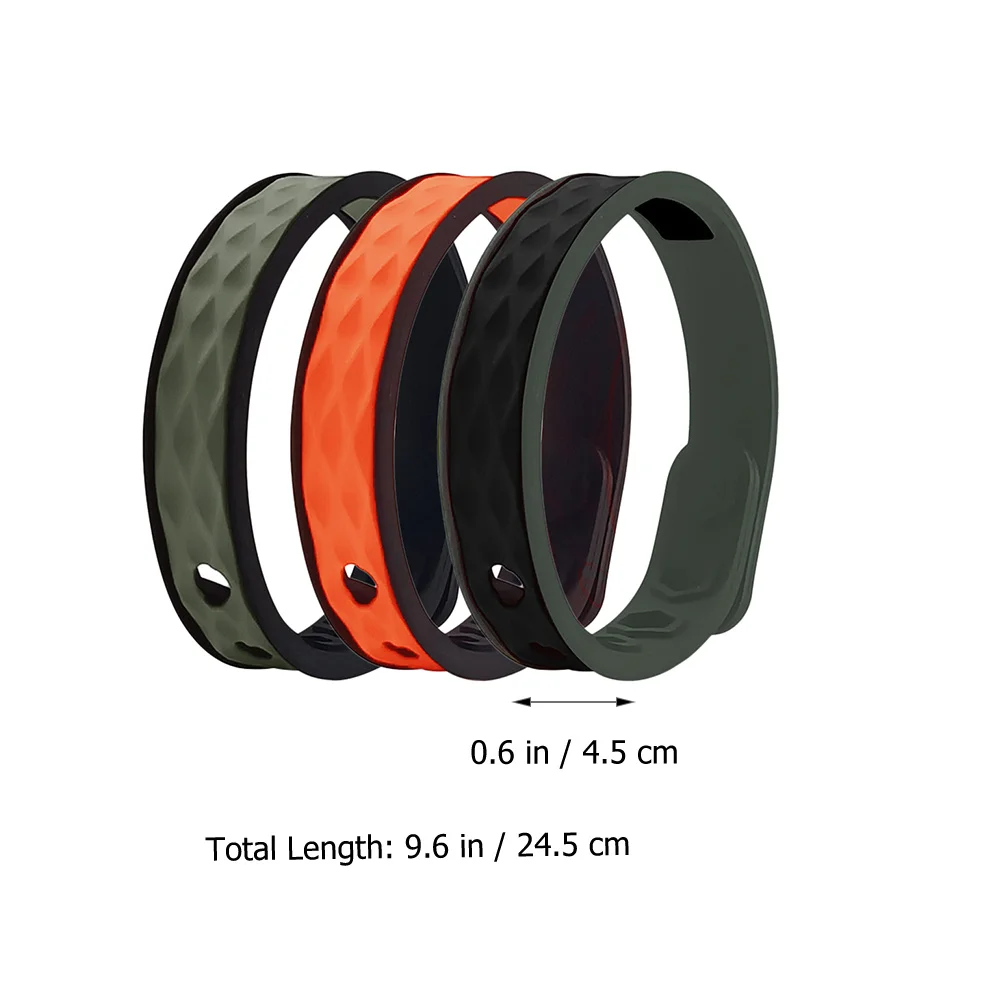 3 Pcs Radiation Protection Anti-static Bracelet Man Bracelets Wristband Decor Silica Gel Sports