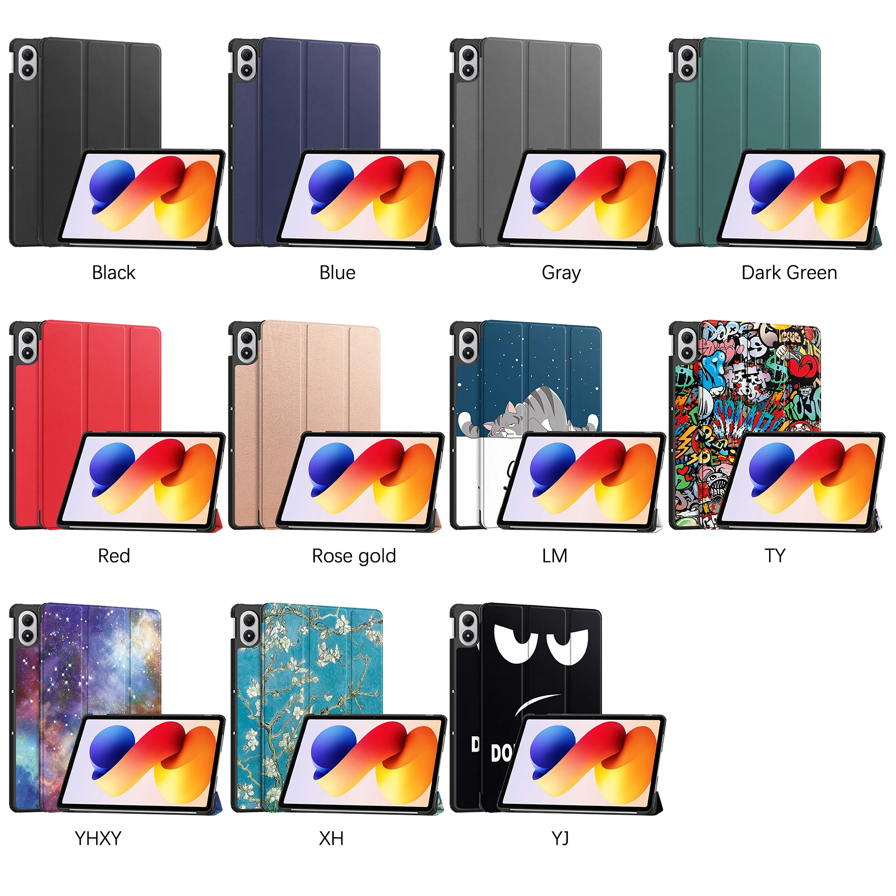 For Xiaomi Redmi Pad 2 Pro 12.1 Case 2025 PU Leather Tri-Folding Kids Stand Magnetic Cover for Redmi Pad2 Pro 12 1 Tablet Case