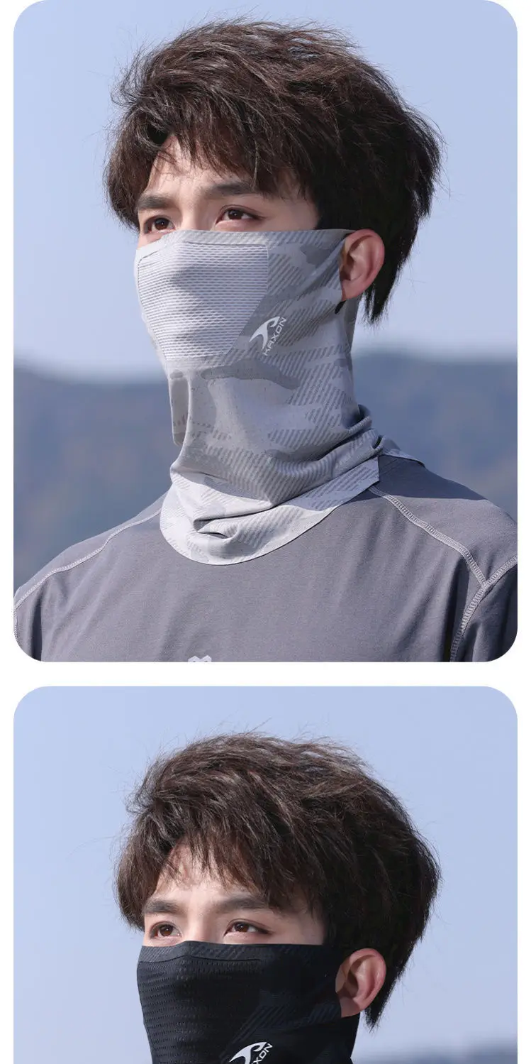 Nackenwärmer, Sonnenschutz-Gesichtsmaske für Radfahren, Frühling und Sommer, atmungsaktiv, zum Angeln, Wandern, Ohrhänger, Sport, Unisex, kühlende Gesichtsbedeckung – Detail 8