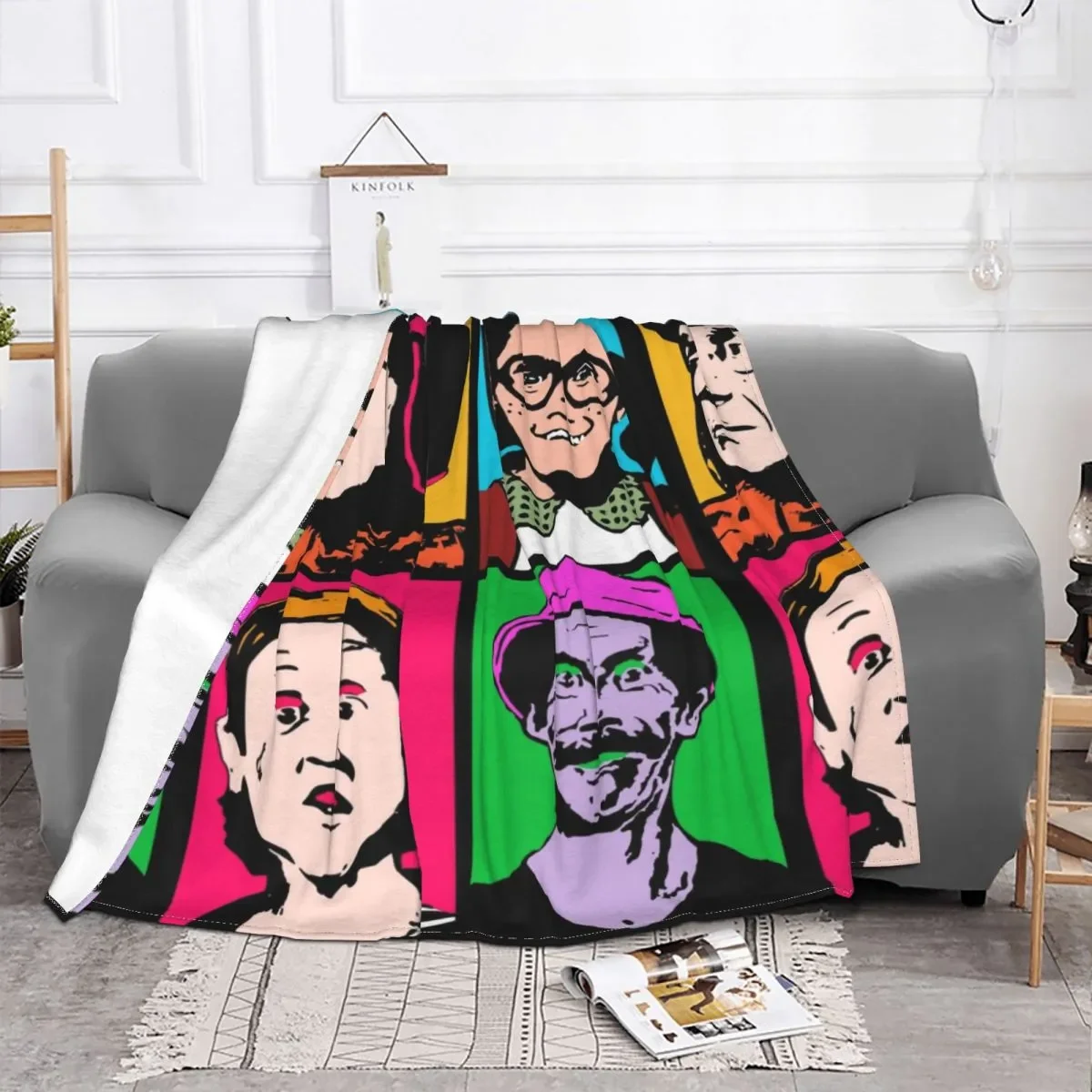 

El Chavo Del Ocho Anime Blanket Flannel Spring Autumn Portable Soft Throw Blanket for Bed Bedroom Quilt