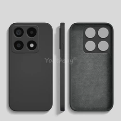 For Xiaomi 14T Pro Case Liquid Silicone Plain Case  Xiaomi 14T Pro Cover TPU Anti-drop Phone Protector  Xiaomi 14T Pro Case