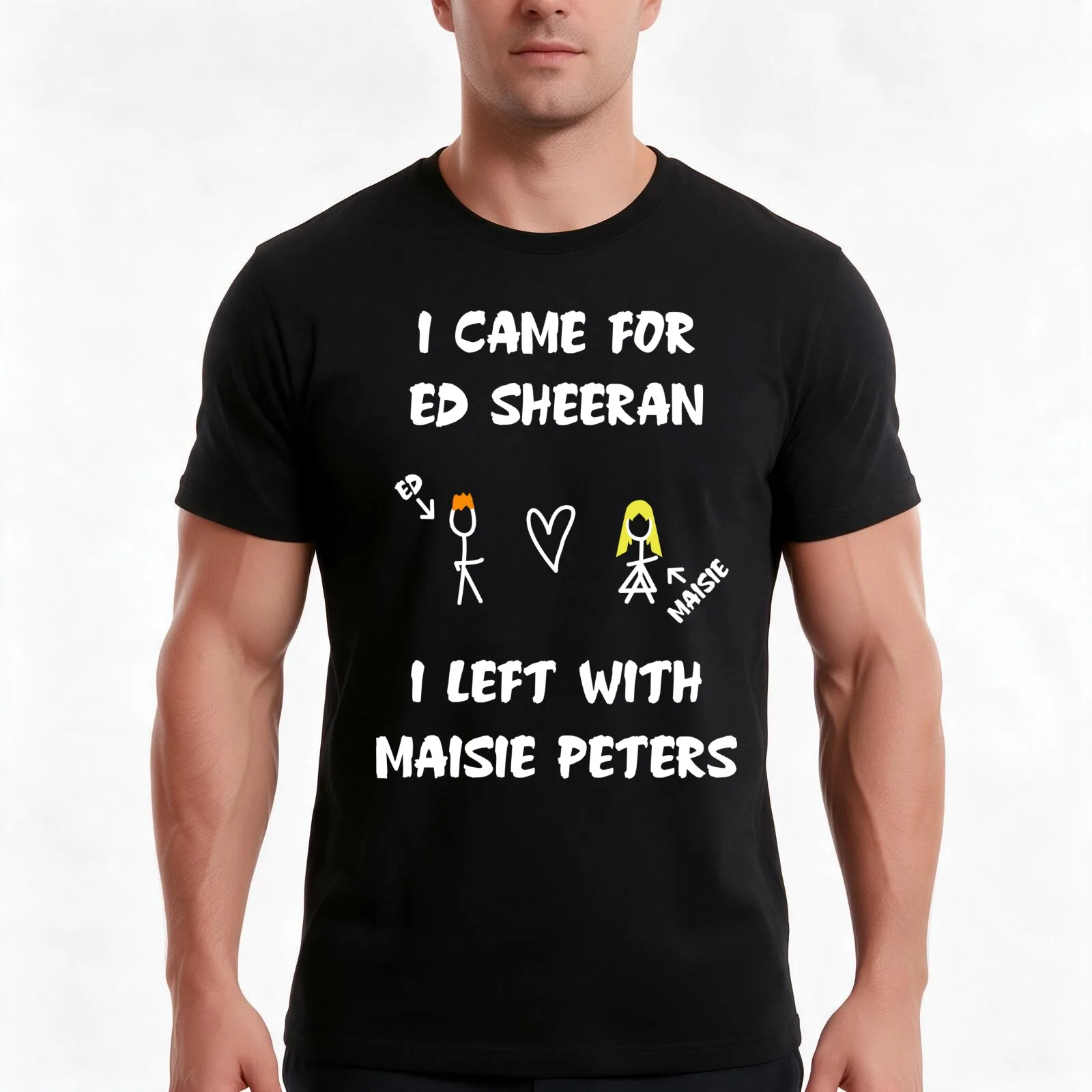 Maisie Peters Merch ED And Maisie T-Shirt, Summer Casual Cotton Tee, Oversized Streetwear Tops, Vintage Graphic Print