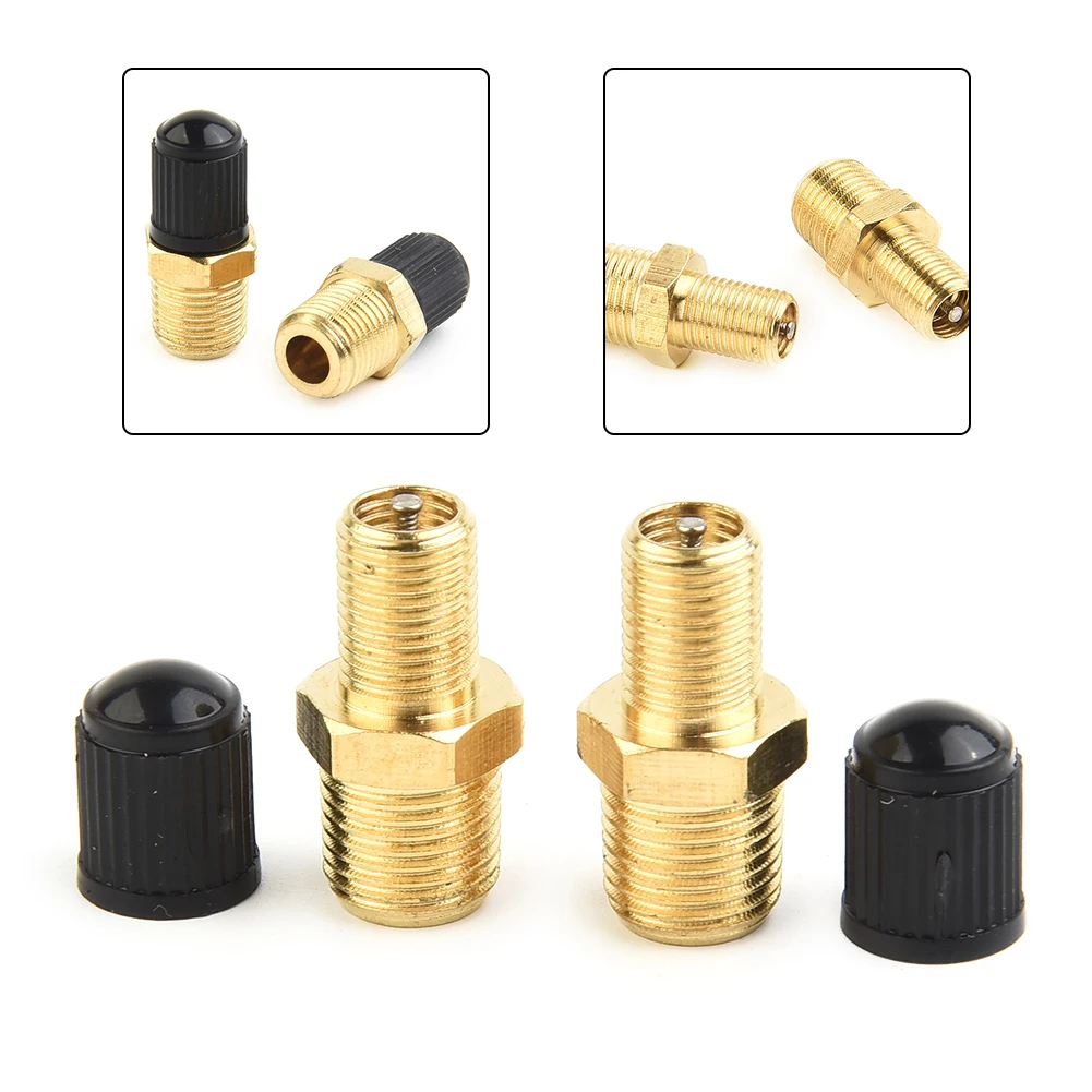 Valvola di riempimento del serbatoio del compressore d'aria in ottone massiccio NPT da 2 pezzi da 1/8 pollici Valvole esagonali antiruggine con tappo in plastica nera con nucleo installato
