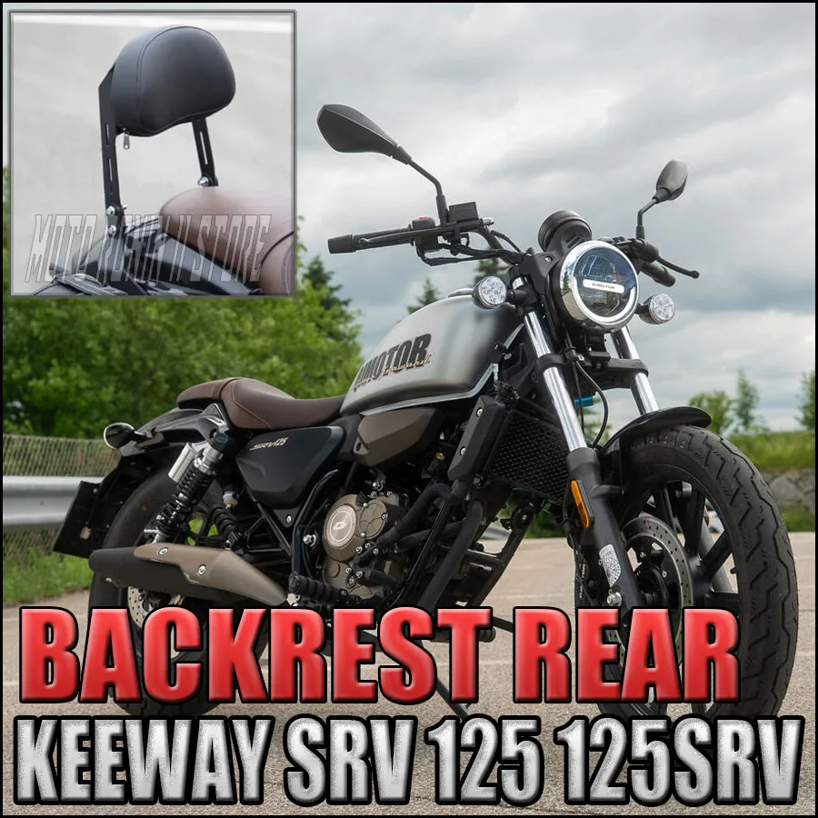 New Fit SRV125 Motorcycle Accessories Backrest Rear Passenger Backrest Foldable and detachable For KEEWAY SRV 125 125SRV