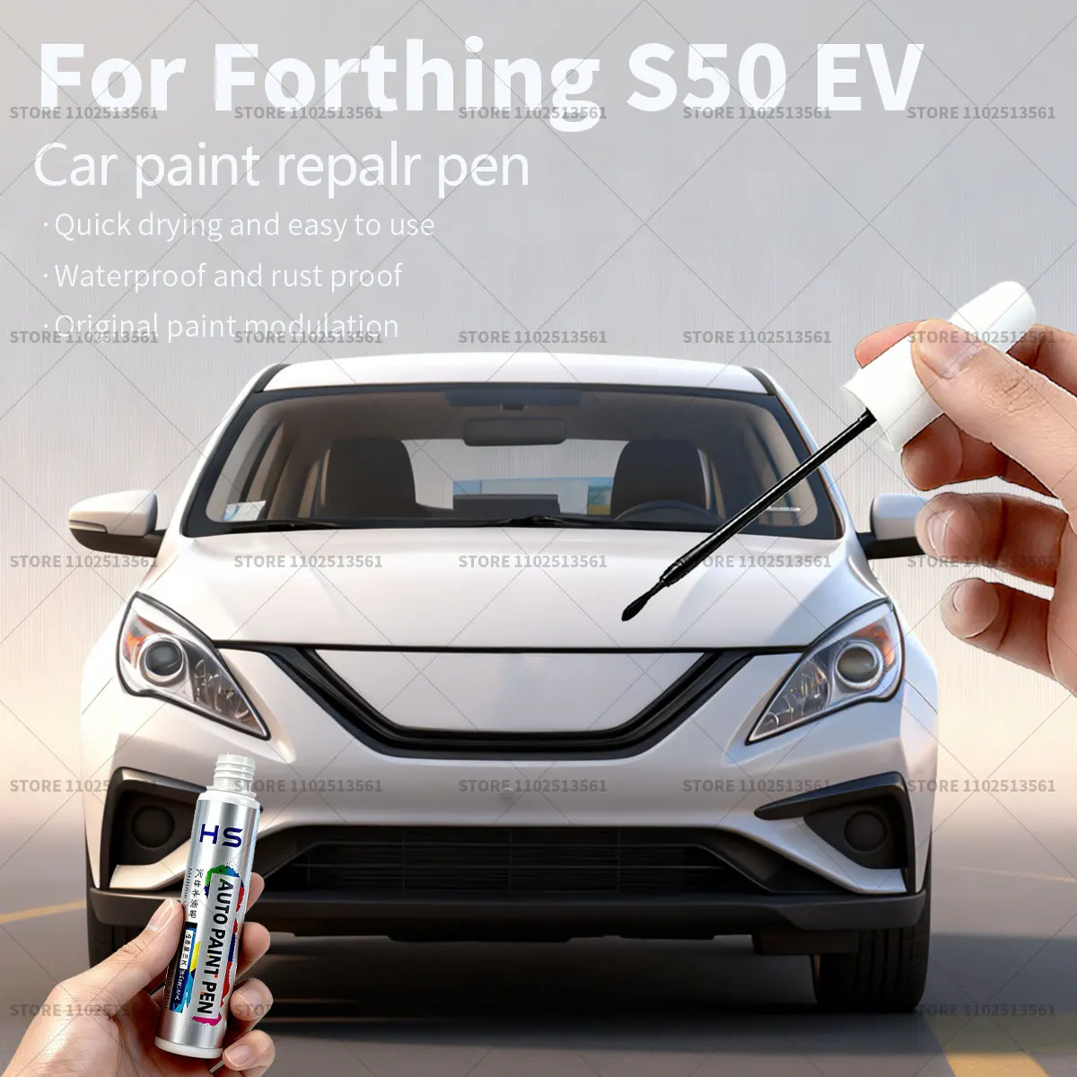 

Car Paint Repair Pen Touch Up Scratch Remover DIY Auto Accessories For Forthing S50 EV White PZ09 Black PY01 Black