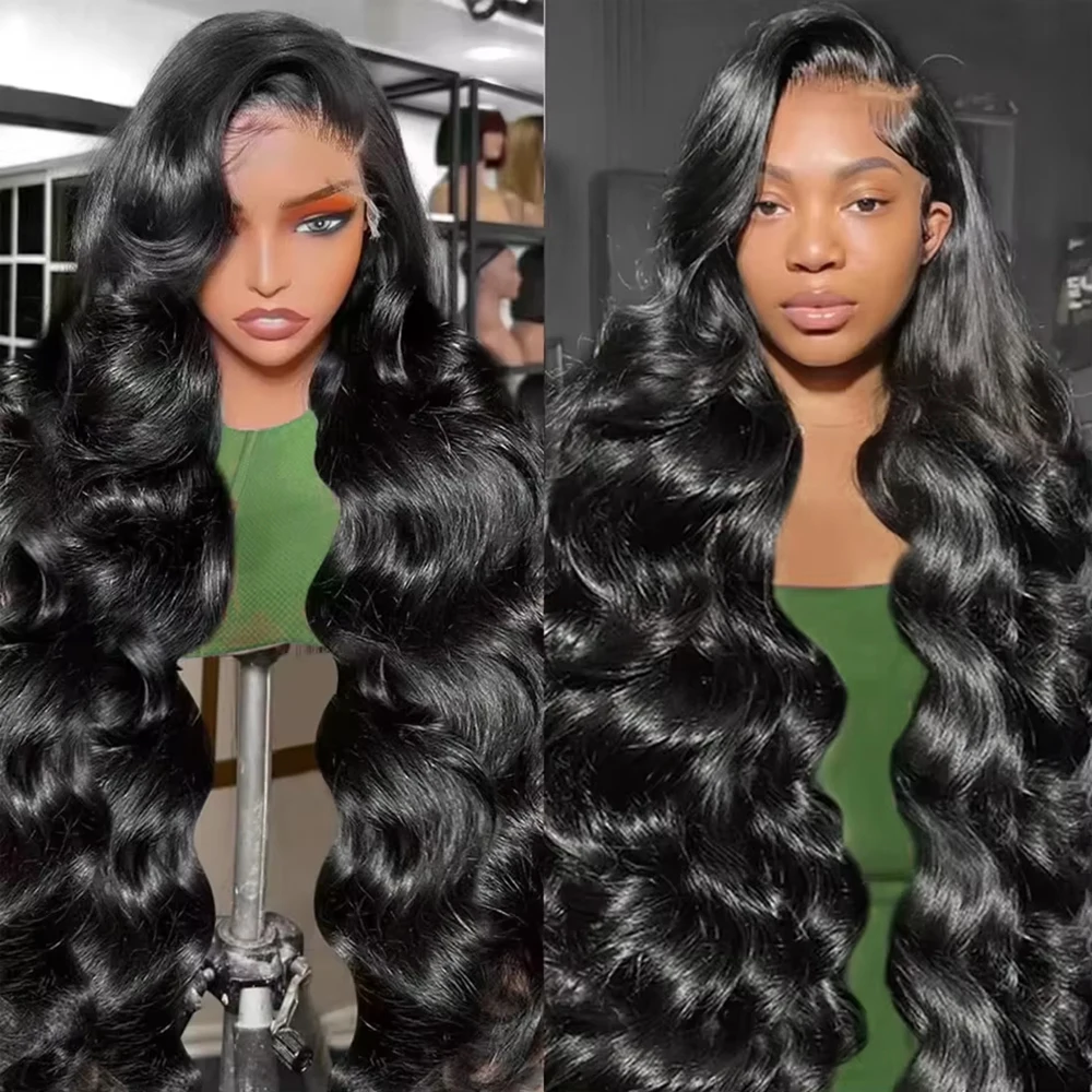 40 52 Inches Body Wave Lace Front Wig Human Hair 13x6 5x5 360 full Hd Transparent Frontal Glueless Pre Plucked Black For Women