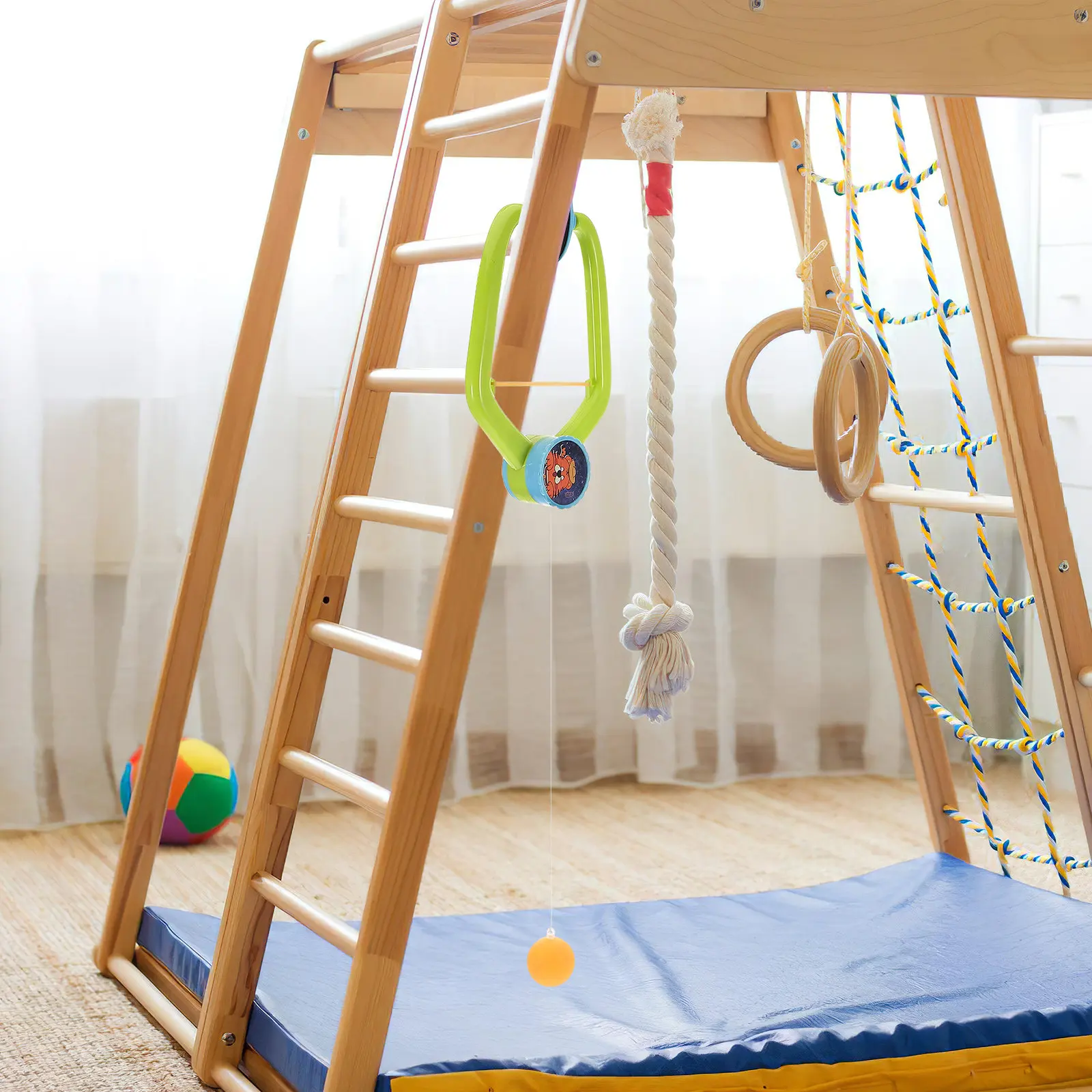 調節可能な卓球トレーナー、屋内用吊り下げ式ピンポン練習器具、子供と親子の交流、家庭や学校での使用に