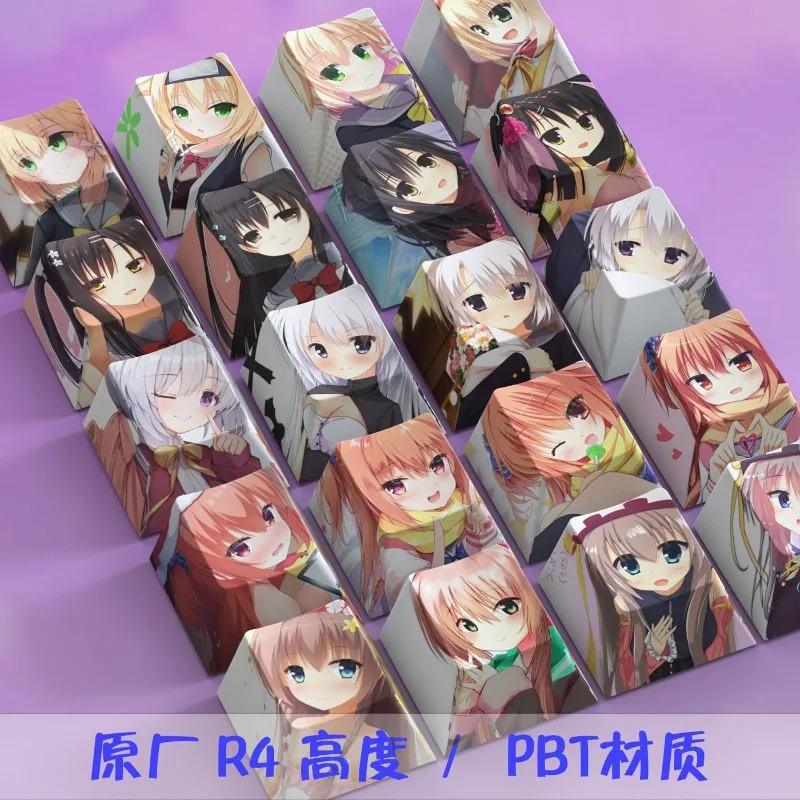 Sabbat of The Witch Anime Theme Keycap Mechanical Keyboard PBT Custom Keycap PC Gaming Keyboard Accessories Cartoon Gift Collect
