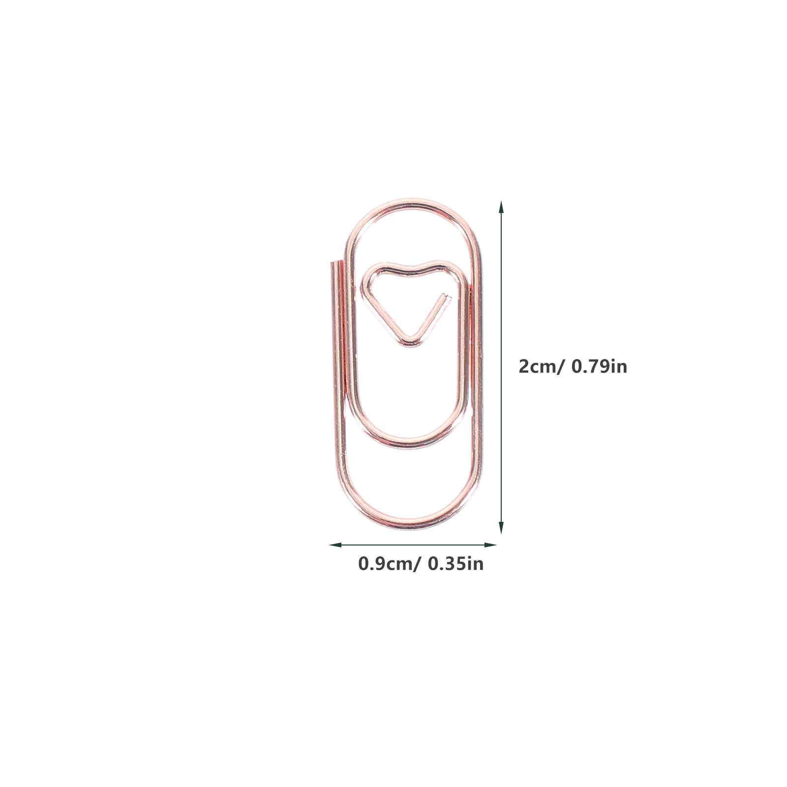 150Pcs Heart Paper Clips Cute Creative Metal Paperclips for Office Document Bookmarks Small Decorative Clips Small Paperclips