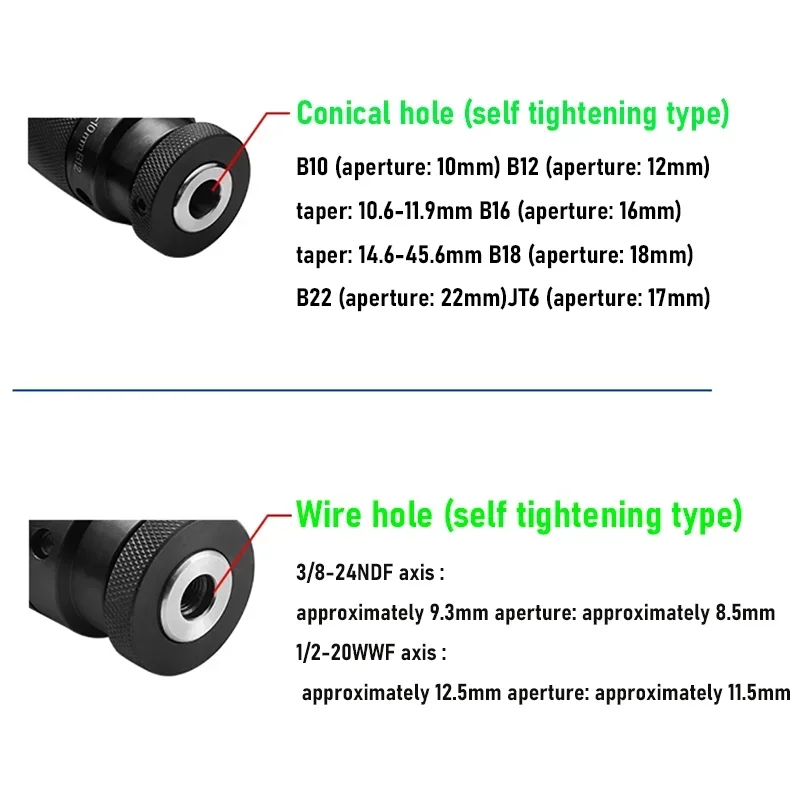 B10 B12 B16 B18 B22 الذاتي تشديد الحفر تشاك MT1 MT2 MT3 MT4 C6 C8 C12 C16 C20 R8 مورس الحفر تشاك مخرطة 1-10 1-13 مللي متر 1-16 مللي متر