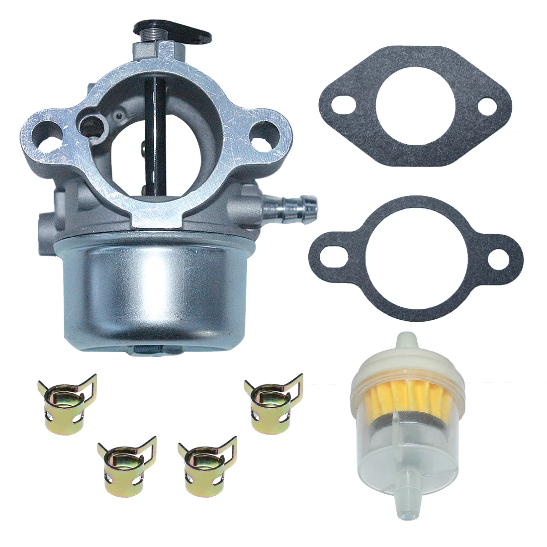Carburetor Fuel Filter Clamp Kit Kit for Kohler 12.5HP John Deere STX30 STX38 Engine AM132119