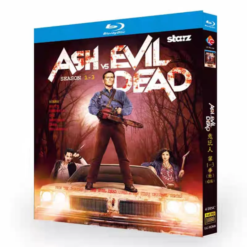 

Blu-ray HD-бокс-сет американского телесериала «Аш против Смерти» (Ash vs Evil Dead), сезоны 1–3, с английскими, китайскими (традиционными) и японскими субтитрами.