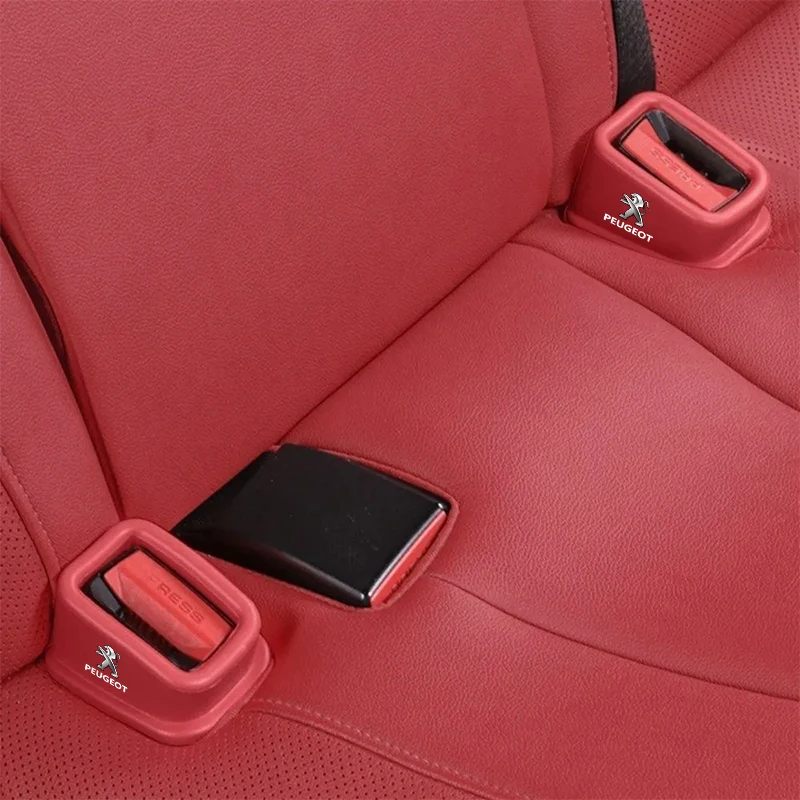 

Car Seat Belt Buckle Fixer Cover For Peugeot 3008 2008 207 208 2Pcs Seatbelt Slot Protector Auto Interior Styling Accessories