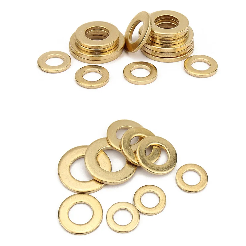 10 Pieces A  Lot Gasket Brass Washer 17.8 X7X0.7 4mm for Butterfly Knife BM 275 DIY Folding Knife Accessories Tools