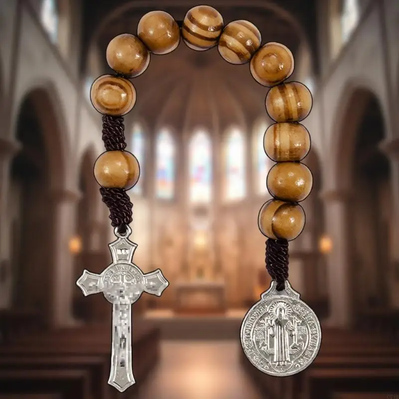  Elegant Wooden Rosary Beads With Crosses For Daily Prayer And Religious Ceremonies