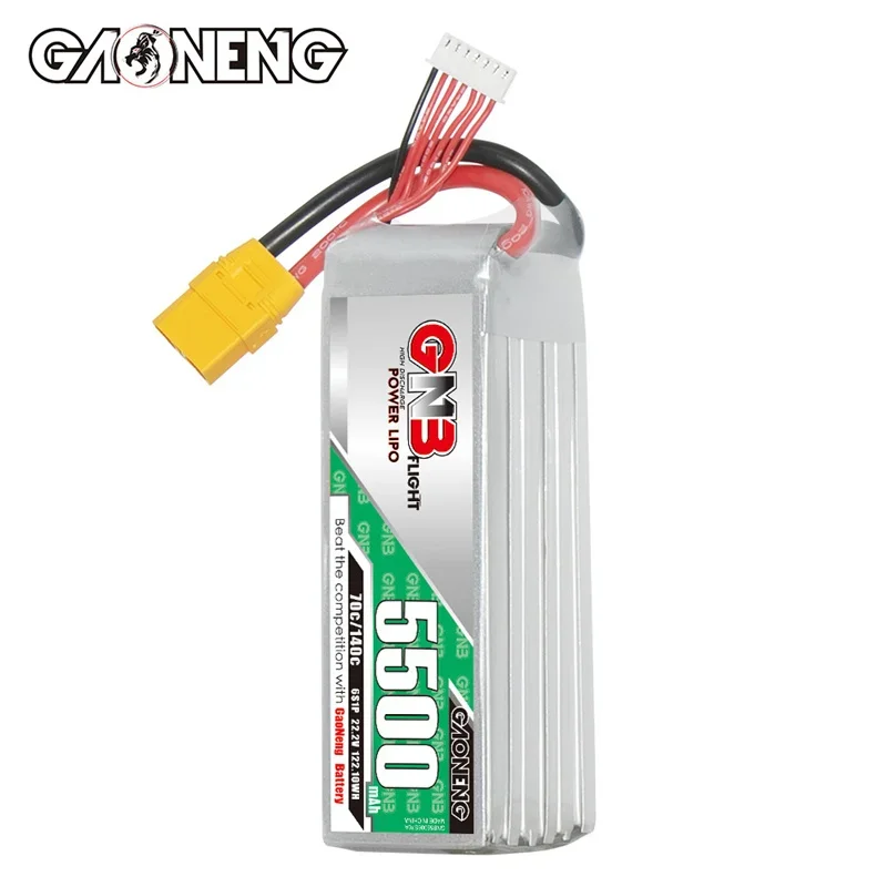 GNB-Batterie Lipo 22.2V 5500mAh pour Drone de Course RC FPV, pour Voiture, Bateau, Drone FPV, Hélicoptère, Avion, Pièces Précieuses, 6S