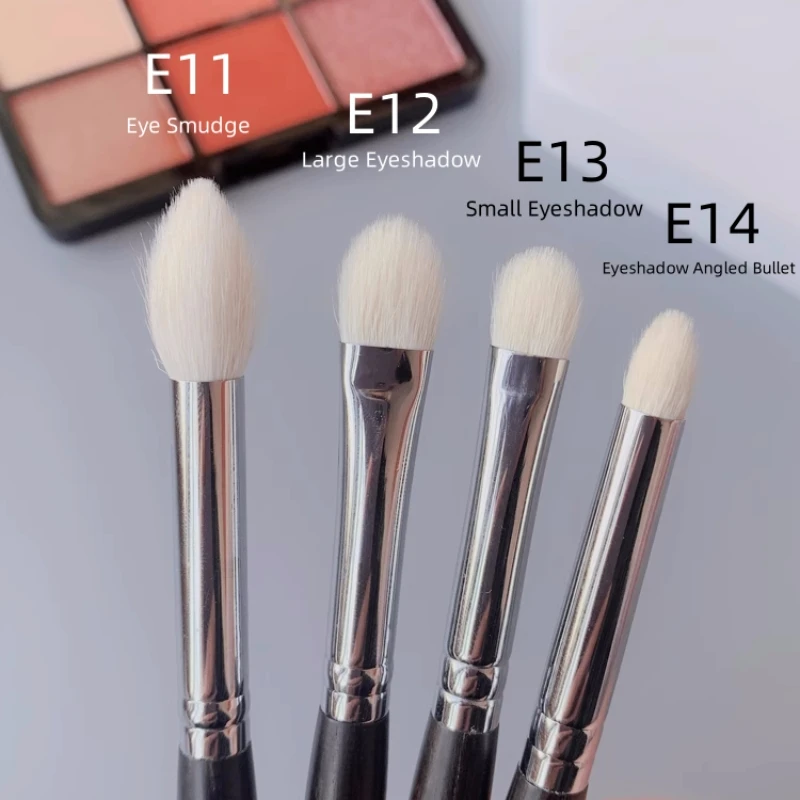 Brocha para mezclar sombra de ojos, pelo de cabra fino Natural de lujo, mango de ébano, brochas de maquillaje para sombra de ojos, herramientas de belleza