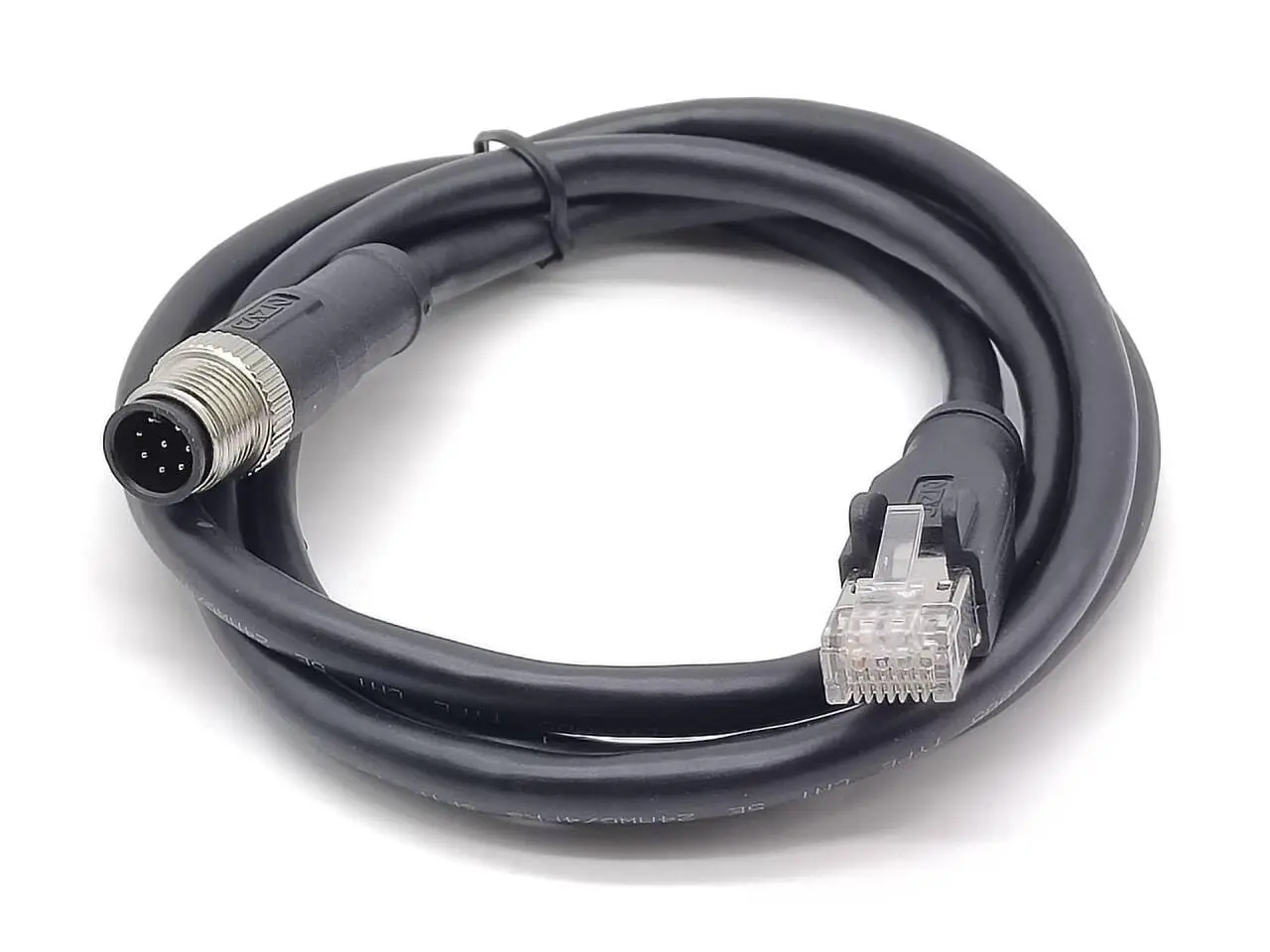 M12 to RJ45 Ethernet Cable M12 8 Pin Male to RJ45 Male Plug Date Sheet 1M AWG24