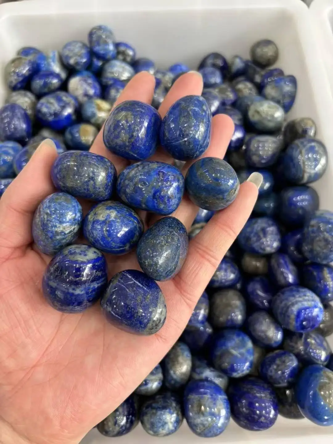 100g Natural Lapis lazuli Crystals Tumbled Polished Stones Faux Gemstone Bulk, Reiki Healing Stone, Home Decor Rocks
