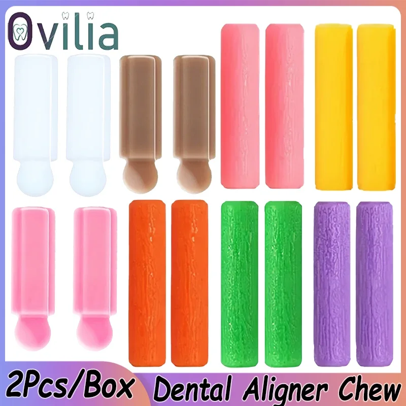 Alineador Dental Chewies, picaduras de ortodoncia, higiene bucal de silicona, retenedor Invisible, palo para masticar, sabor a fruta, herramientas ortopédicas de odontología