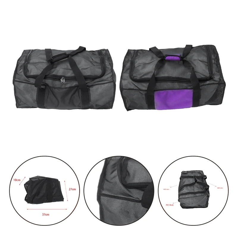 Diving Mesh Bag Diving Back Flying Jacket BCD Lightweight PVC Mesh Bag For Diving Swimming Daily Travel 68X44x28cm