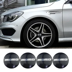 4PCS 56mm MOMO Logo Car Wheel Rim Center Cap Sticker for MG Chevrolet KIA Nissan Ford Mazda Mercedes Benz Auto Decoration