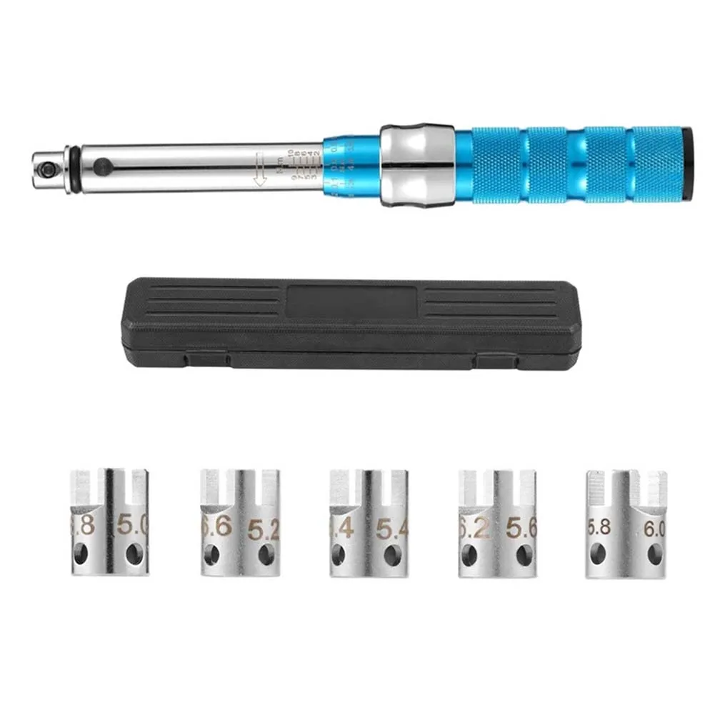 Mechanical Torque Wrench Motorcycle Spoke Wrench Workshop Use Interchangeable Heads Adjustable Torque Wrench Tool