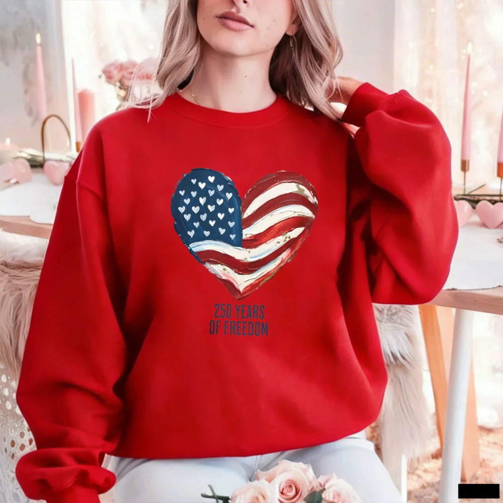 

Термохуди ко Дню независимости США: 250 лет свободы, 1776-2026, с американским флагом и сердцем, патриотическая памятная модель