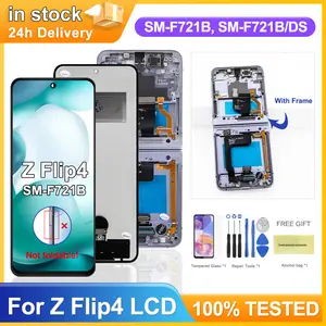Bilashmart 100% Samsung Z Flip 4 5G F721B F721W LCD Display Touch Screen Digitizer Assembly Samsung Z Flip 4 Screen Replacement