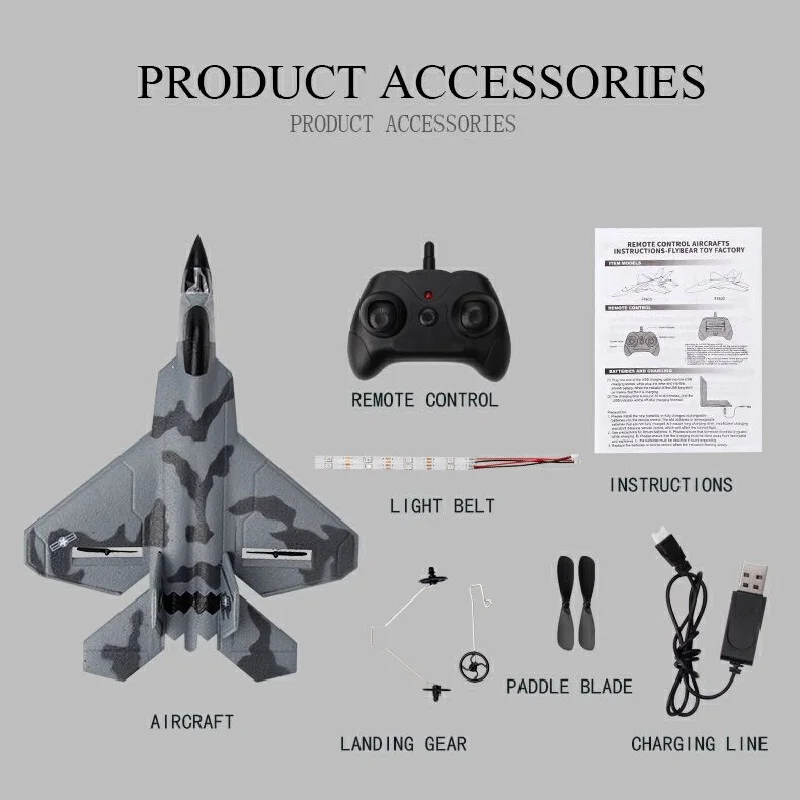 Fx-622 Kämpfer F22 Fernbedienung Flugzeug Starrflügel Segelflugzeug Fallsichere Schaum Elektrische Modell Flugzeug Spielzeug Kinder Geschenk