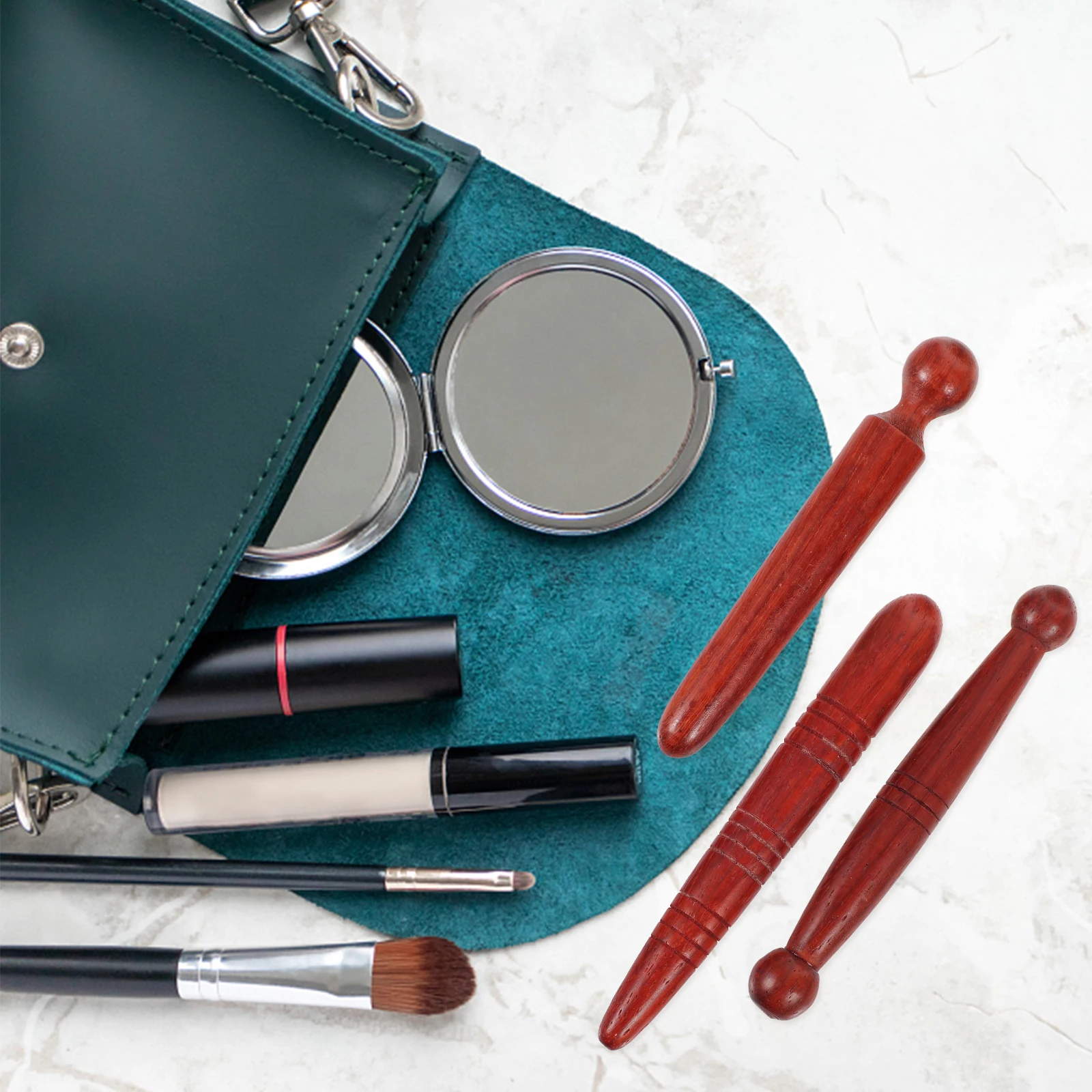 

3pcs Foot Massage Sticks Natural Wood Acupoint Massager Traditional Handheld Wooden Roller For Body Feet Portable Massage Tool