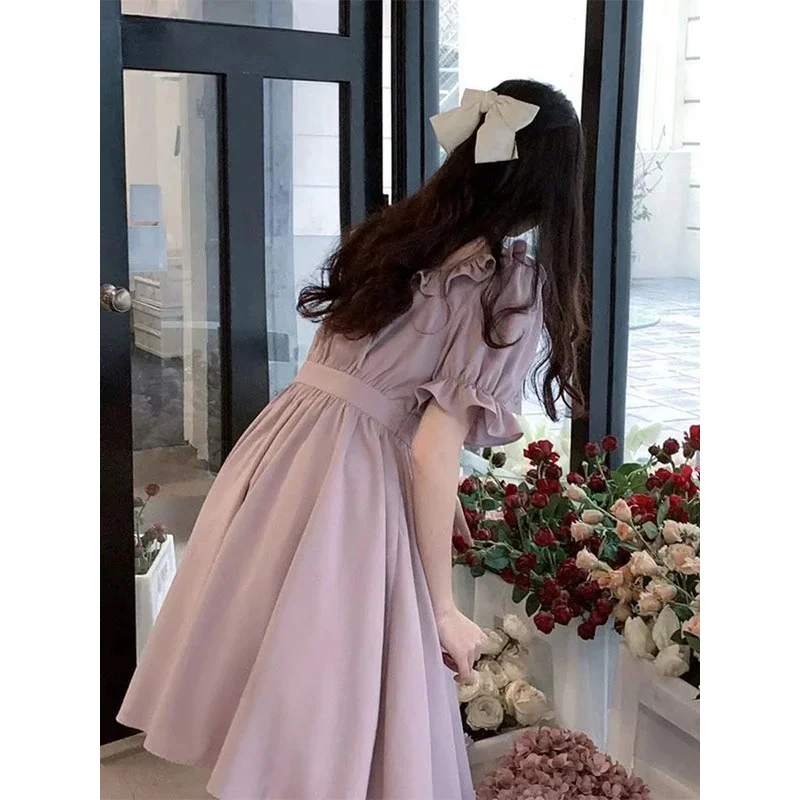 

CySweet Kawaii Lolita Dress Women Japanese Cute Ruffles Wrap Puff Sleeve Halter Short Dresses 2022 Summer Bow Soft Girls