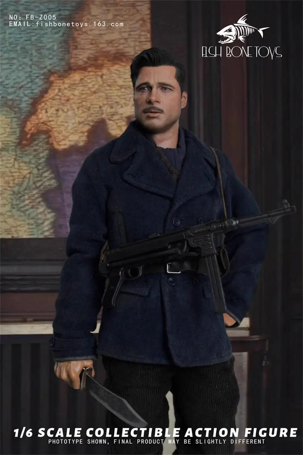 1/6 ปลา BONETOYS FB-Z005 ทหาร Series Guy Brad Pitt คลาสสิก Spy ฟิล์มชุด Action Figure ของขวัญสําหรับแฟนๆรวบรวม