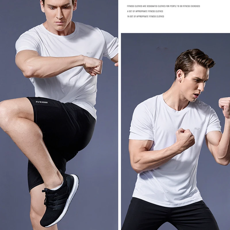 Laufshirts, Fußballshirts, Herren-Trikot, Sportbekleidung, Herren-Jogging-T-Shirts, schnell trocknend, Kompressions-Sport-T-Shirt, Fitness, Fitnessstudio – Detail 25
