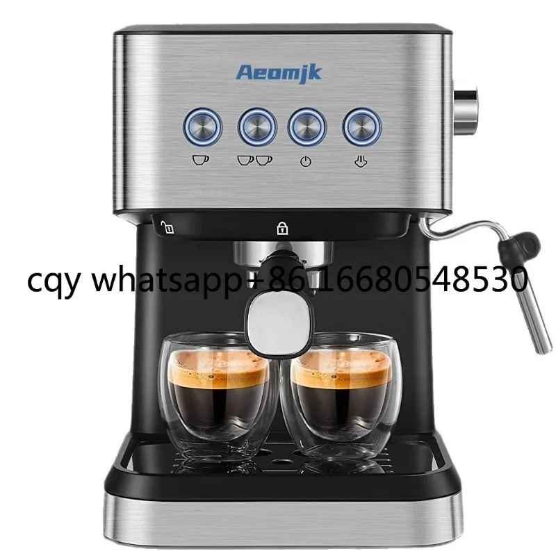 ماكينة القهوة شبه الأوتوماتيكية الاحترافية بالجملة مع ماكينة صنع رغوة الحليب بالبخار ماكينة القهوة الأكثر مبيعًا كابتشينو لاتيه