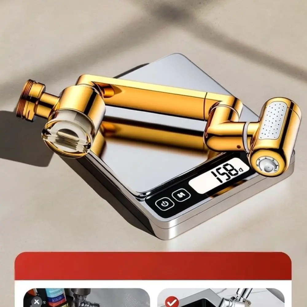 Universal Robotic Arm Faucet Aerator Stainless Steel Splash Proof Filter For Bathroom Kitchen Basin Water Extender