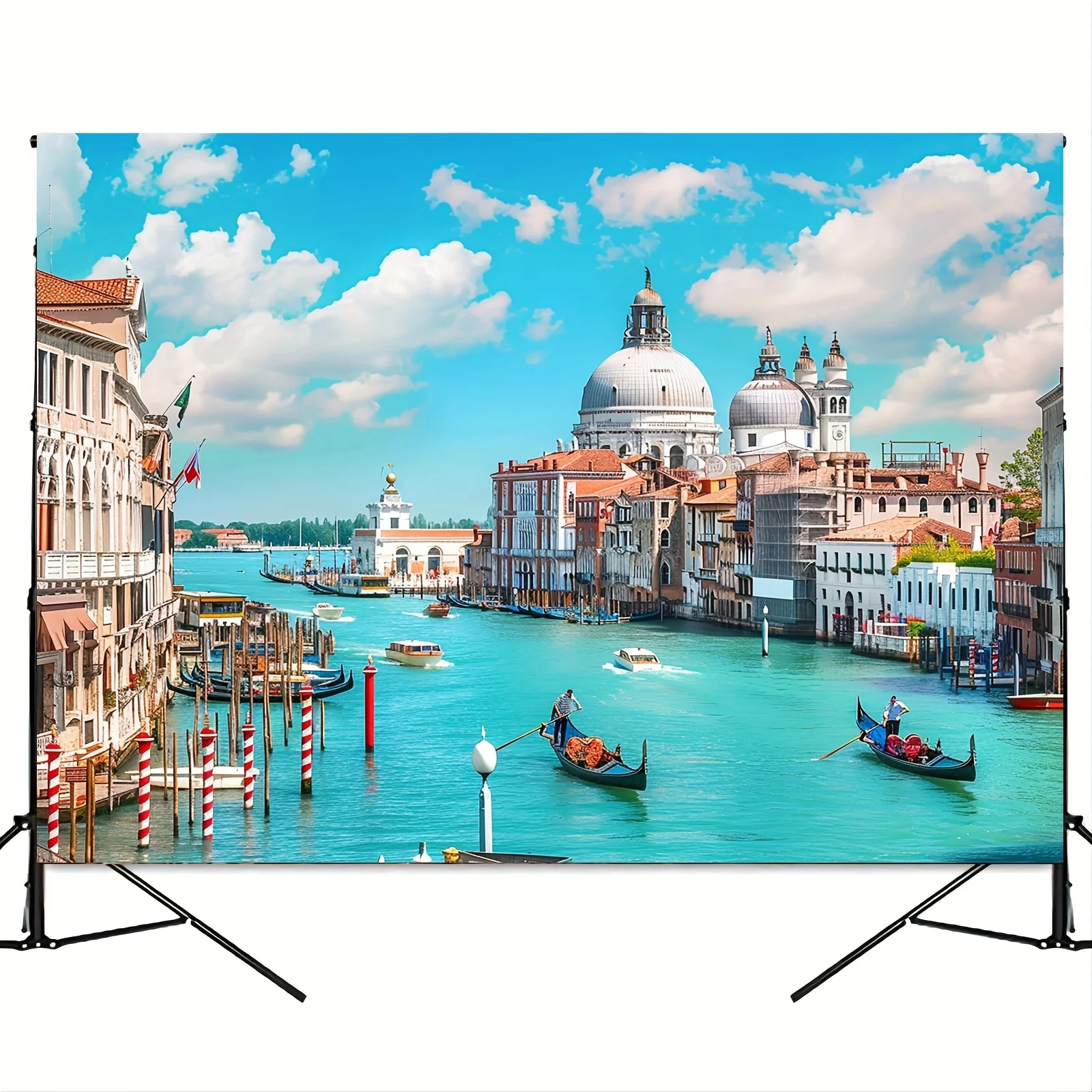 الخلفية الإيطالية: جندول على القناة الكبرى في خلفية البندقية: خلفية التصوير الإيطالية: ديكور الحفلات الإيطالية