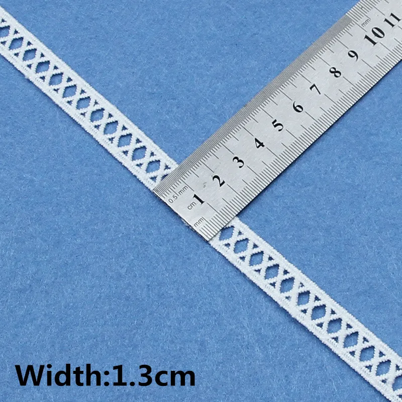 Hochwertige 5 Yards weiße Baumwolle bestickte Spitzenbesatz Bänder Stoff DIY handgemachte Bastelmaterialien Nähen Kleidung Zubehör – Detail 3