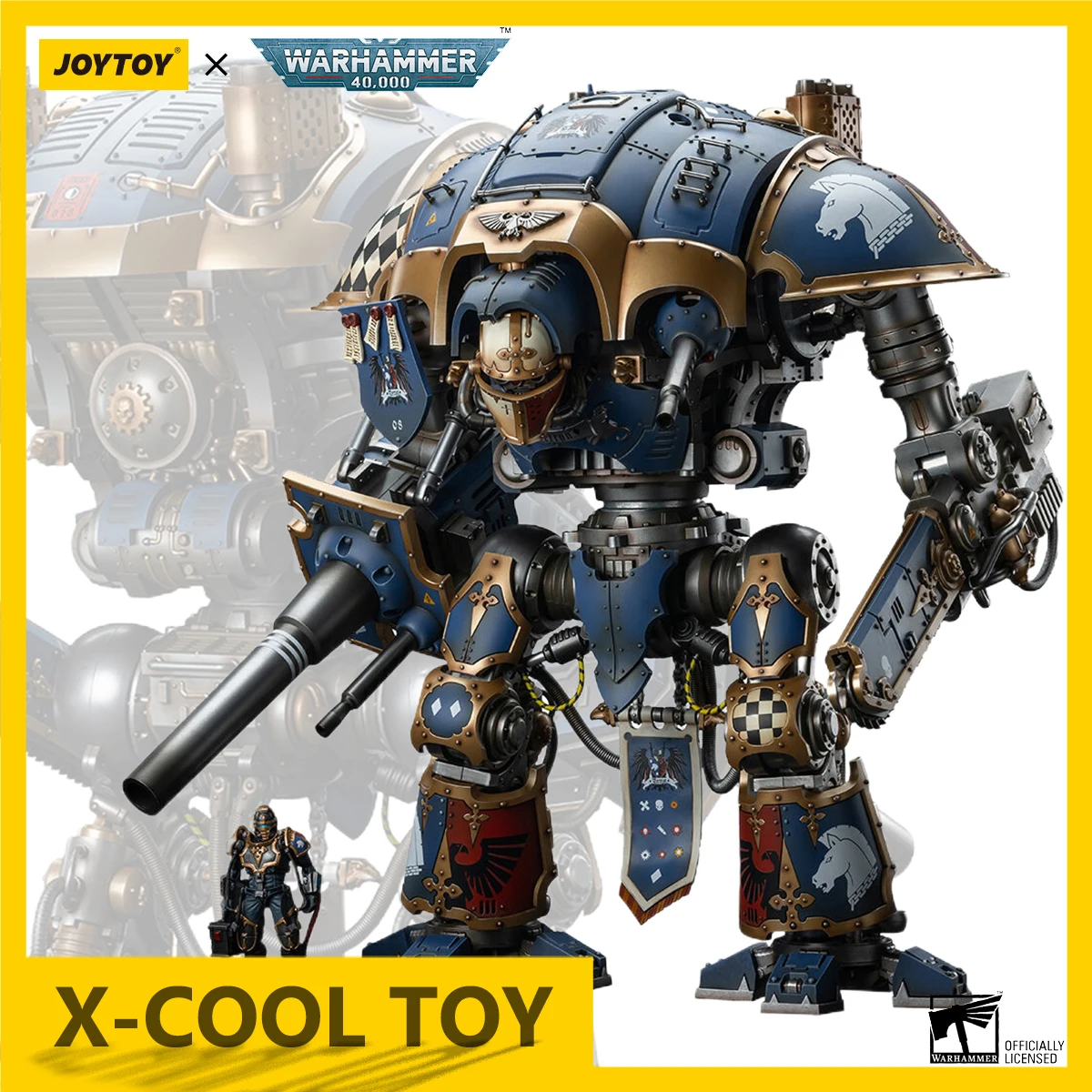 Joytoy warhammer 40k figura de ação cavaleiros imperiais casa terryn cavaleiro paladino anime estatueta conjunta modelo móvel brinquedo coletor